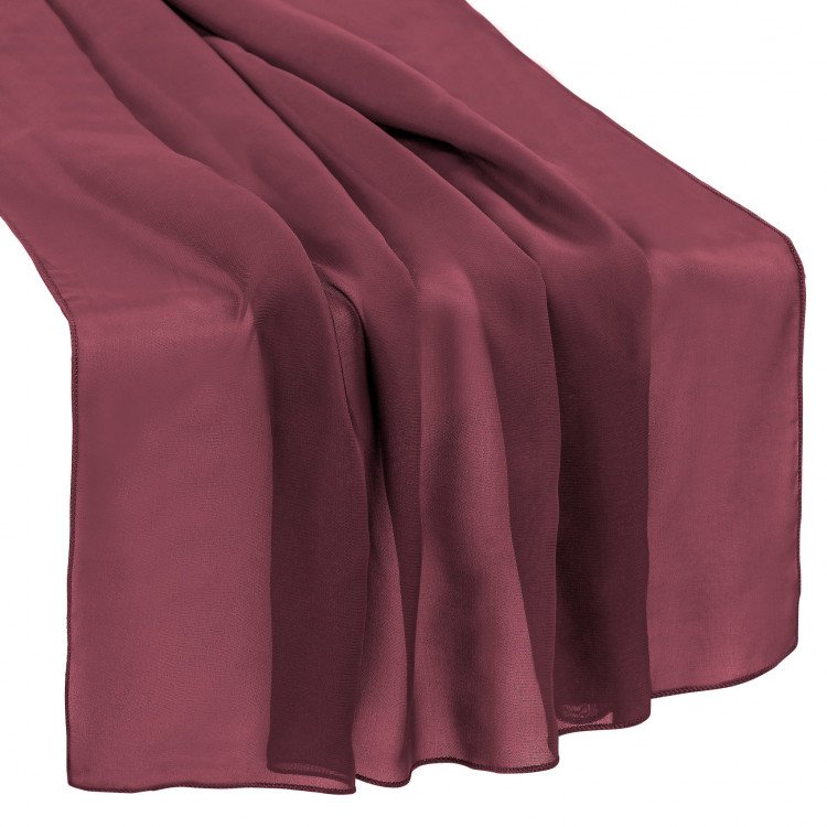 Red, Merlot Chiffon Runner