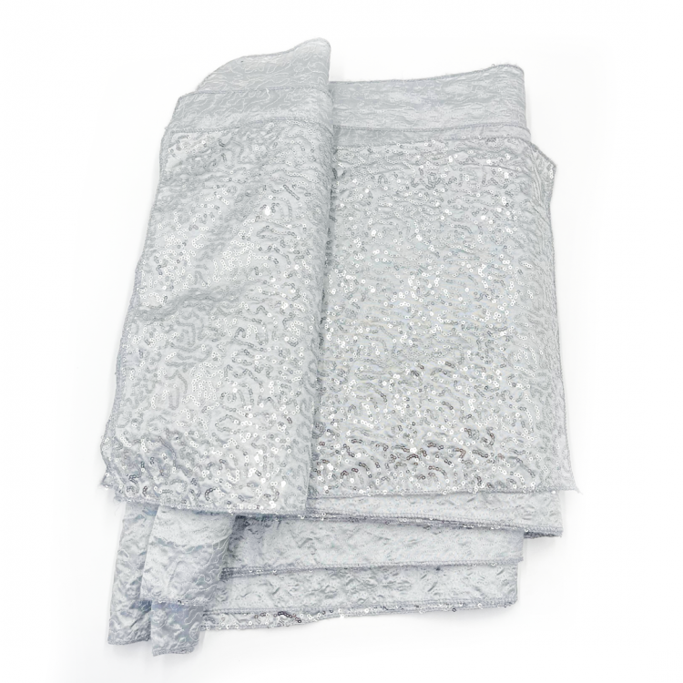 Silver, Squiggle Sequin Runner