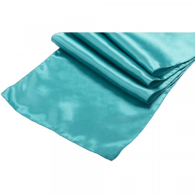 Blue, Teal Satin Runner