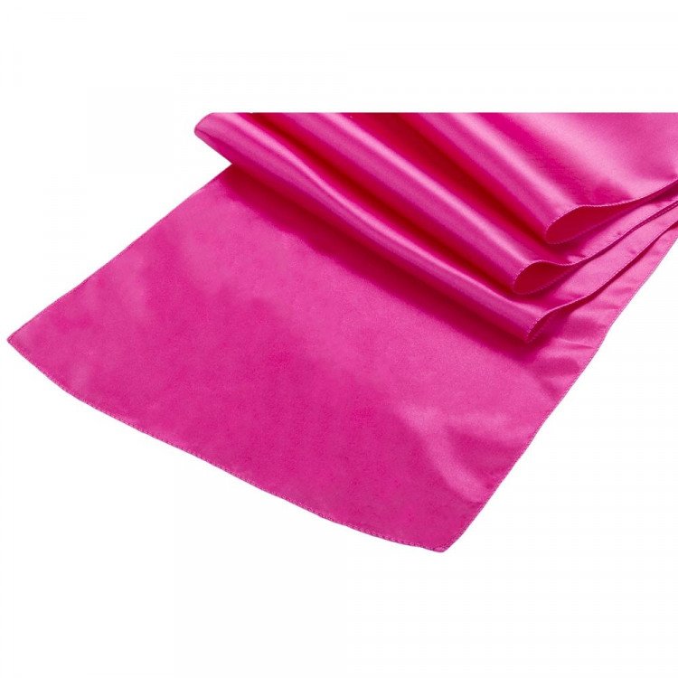 Pink, Fuchsia Satin Runner