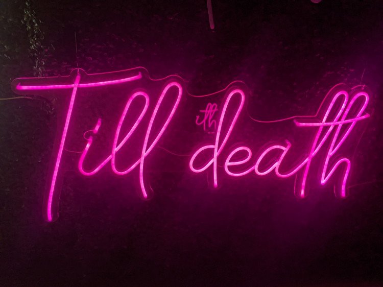 Till Death Neon Sign