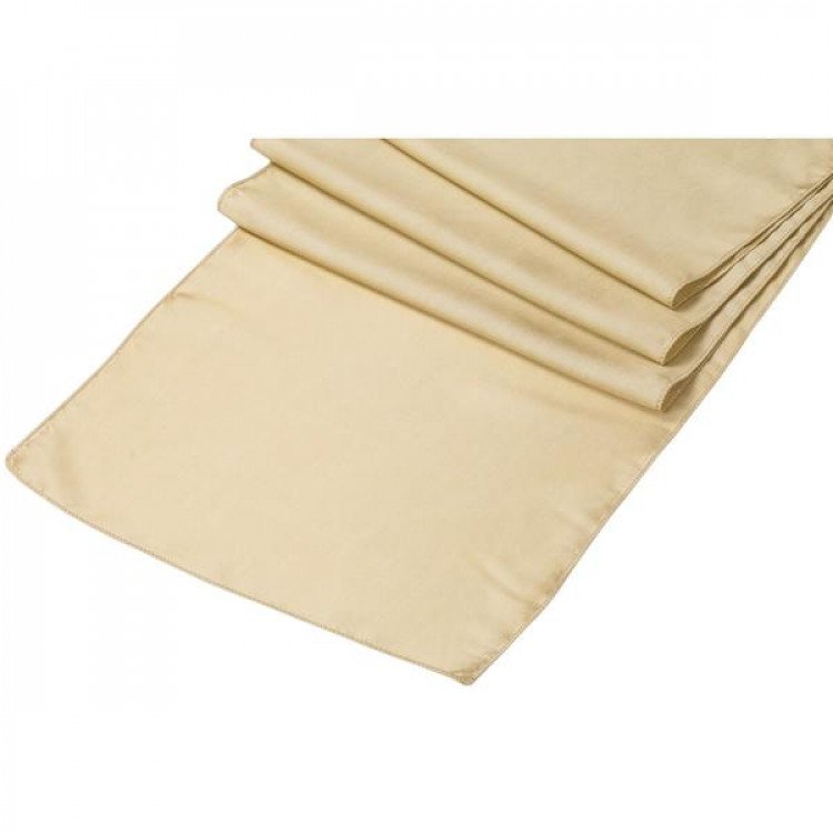 Brown, Beige Taffeta Runner