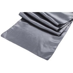 Grey, Charcoal Satin Runner