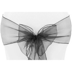 Black Organza Chair Sash