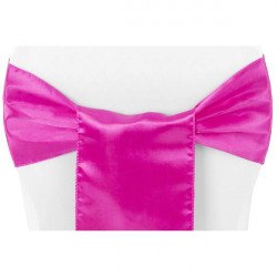 Pink, Fuschia Satin Chair Sash