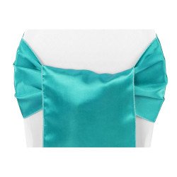 *Blue, Teal Satin Chair Sash