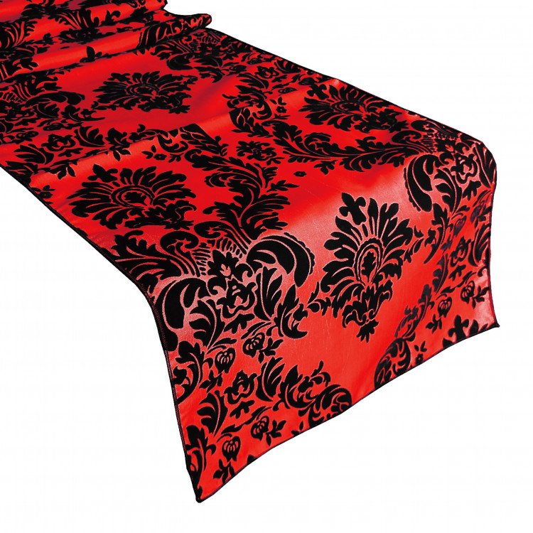 *Black/Red, Damask Runner