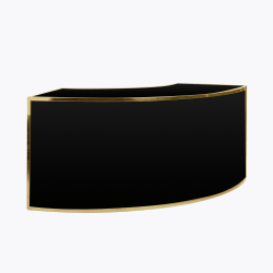 Phoenix Curve Bar - Gold Frame with Black Inserts
