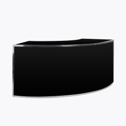 Phoenix Curve Bar - Silver Frame with Black Inserts