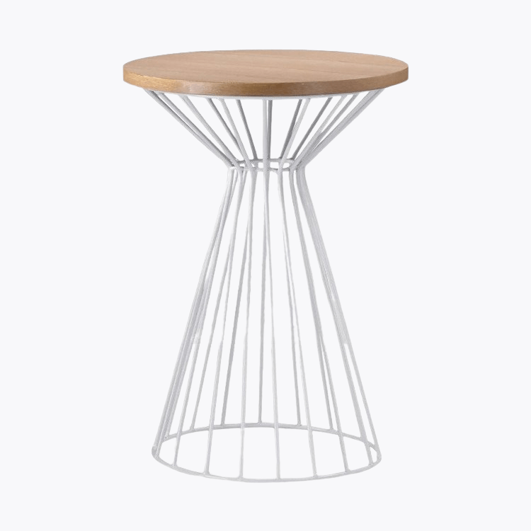 Aria Cocktail Table - Wood/White
