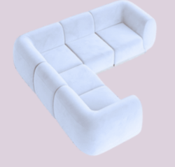 Colette - L Sofa - Rain