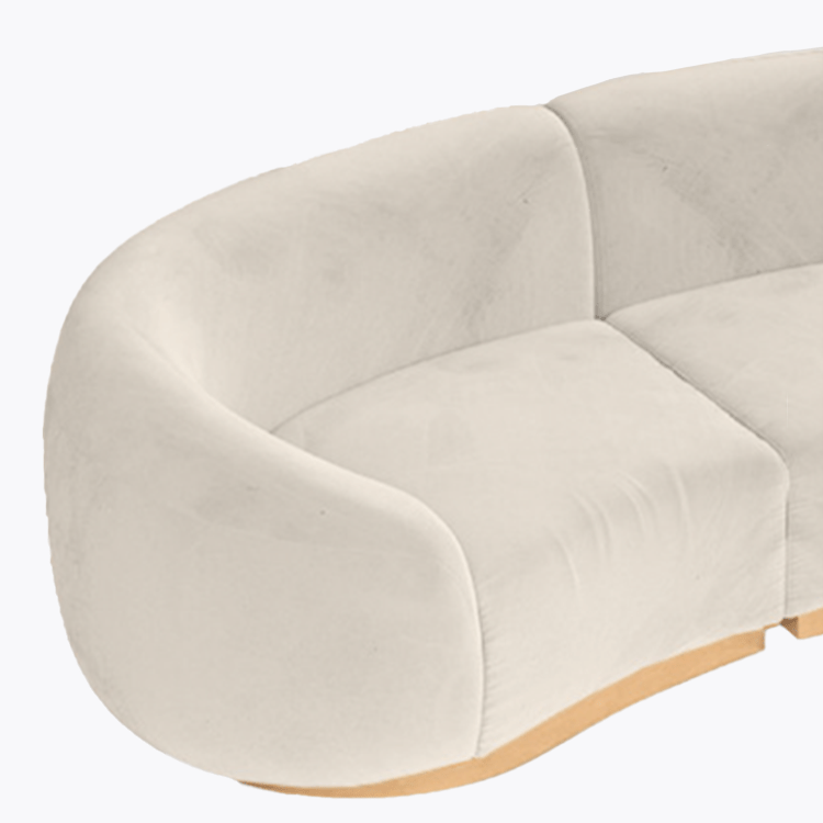 Cascade -  Left Corner - Ivory Velvet