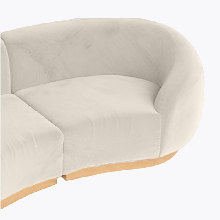 Cascade -  Right Corner - Ivory Velvet