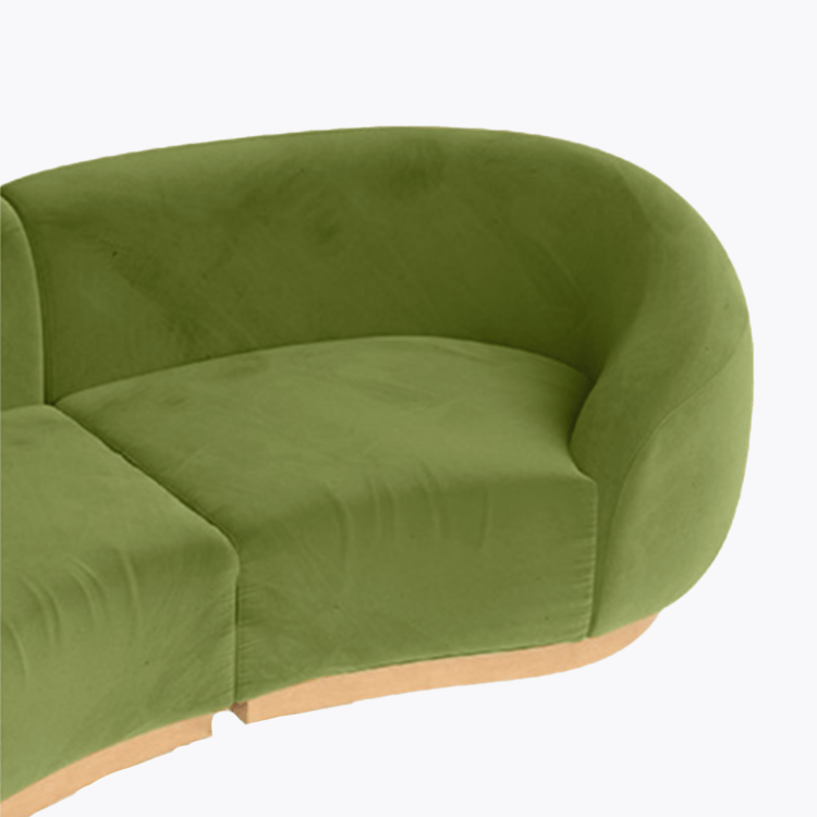 Cascade -  Right Corner - Moss Velvet