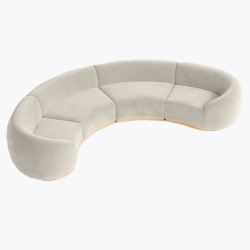 Cascade - Crescent Sofa - Ivory