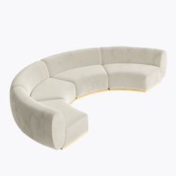 Colette - Crescent Sofa - Ivory
