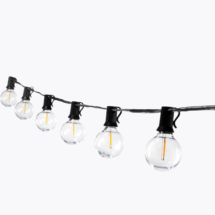 LED Bistro Light - 50' - Black
