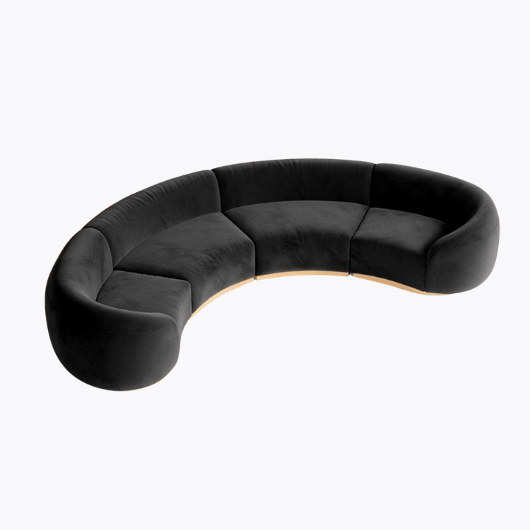 Cascade - Crescent Sofa - Black