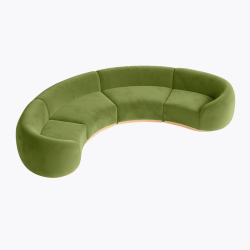 Cascade - Crescent Sofa - Moss