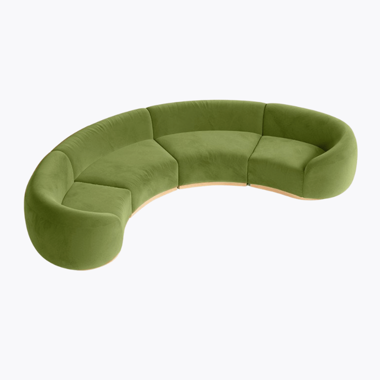 Cascade - Crescent Sofa - Moss