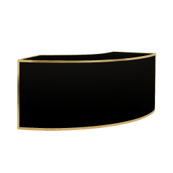 Nexus Curve Bar - Gold Frame with Black Inserts
