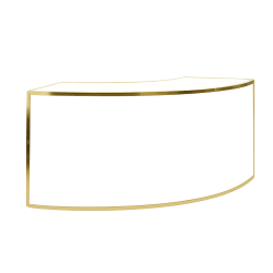 Nexus Curve Bar - Gold Frame with White Inserts
