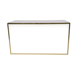 Nexus 6ft Straight Bar - Gold Frame with White Inserts