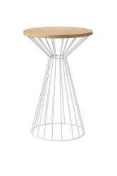 Aria Cocktail Table - Wood/White