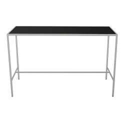 Nexus Communal Table – Silver Frame with Black Tabletop