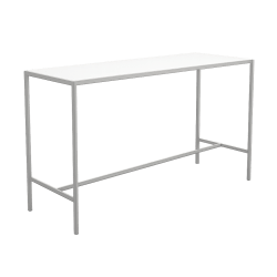 Nexus Communal Table – Silver Frame with White Tabletop