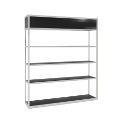 Nexus Bar Back - Silver Frame with Black Inserts