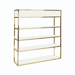 Nexus Bar Back - Gold Frame with White Inserts