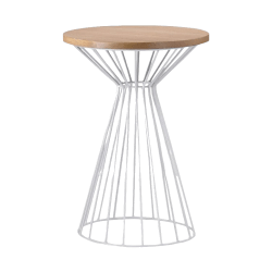 Aria Cocktail Table - Wood/White