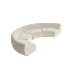 Colette - Crescent Sofa - Ivory