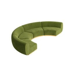 Colette - Crescent Sofa - Moss
