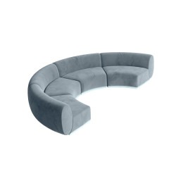 Colette - Crescent Sofa - Rain