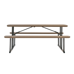 Folding Picnic Table - Brown