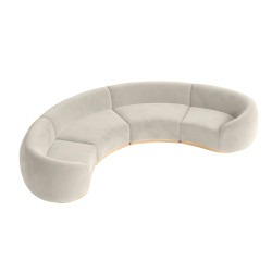 Cascade - Crescent Sofa - Ivory