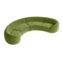 Cascade - Crescent Sofa - Moss