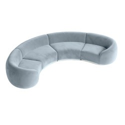 Cascade - Crescent Sofa - Rain