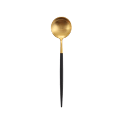 Matte Gold and Black Teaspoon
