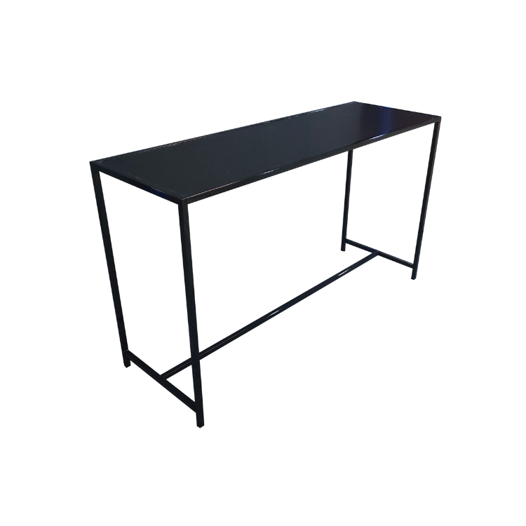 Nexus Communal Table – Black Frame with Black Tabletop