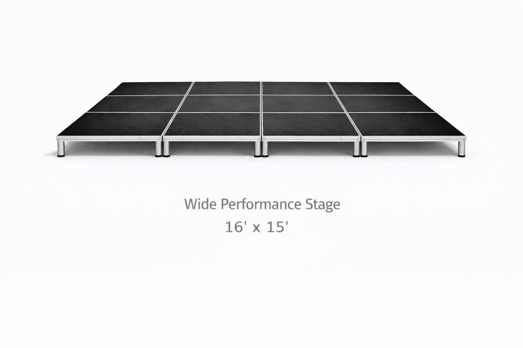 Wide Performance Stage - 12' height