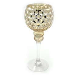 Gold Hurricane Vase, Small