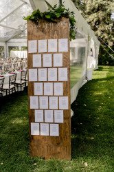 Dark Brown Wood Seating Chart, Tall
