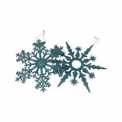 Blue Sparkle Snowflake Ornament