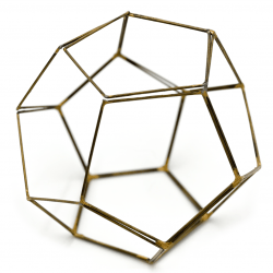 *Gold Soccer Geo Vase