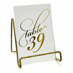 Gold, Paper Table Number