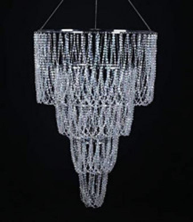 Large Beaded Chandelier, 2ft Iridescent