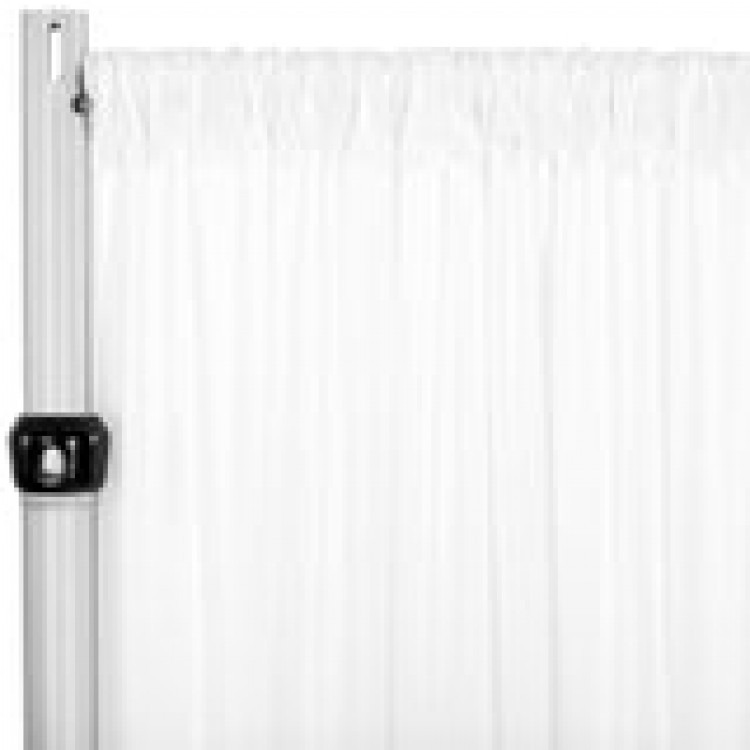 White Stretch Drape, 5' x 16'